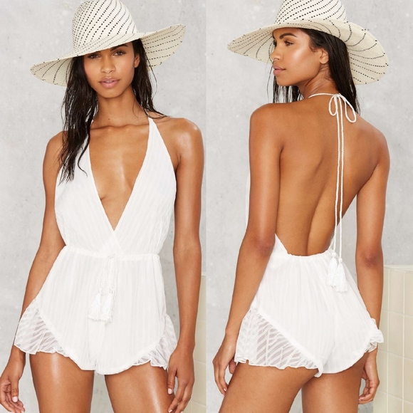 Nasty Gal Pants - Nasty Gal Deep Feelings Halter Romper